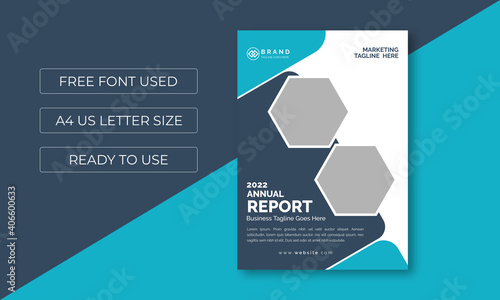 Corporate business annual report presentation cover template