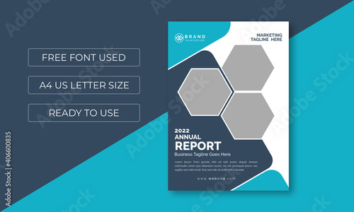 Corporate business annual report presentation cover template