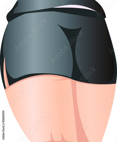 女性　ヒップ　ОL制服　１ (グラデーション