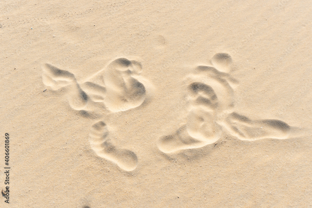 Fine beach sand in the summer sun Fine beach sand in the summer sun