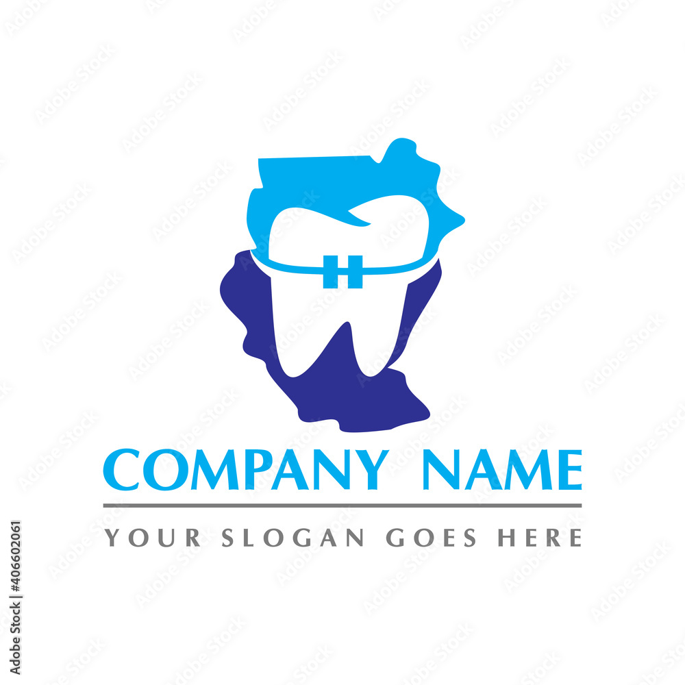sudan map and teeth dental care symbol logo vector
