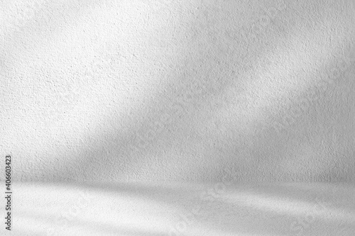 White Stucco Room with Light Beam Background, Suitable for Product Presentation Backdrop, Display, and Mock up.
