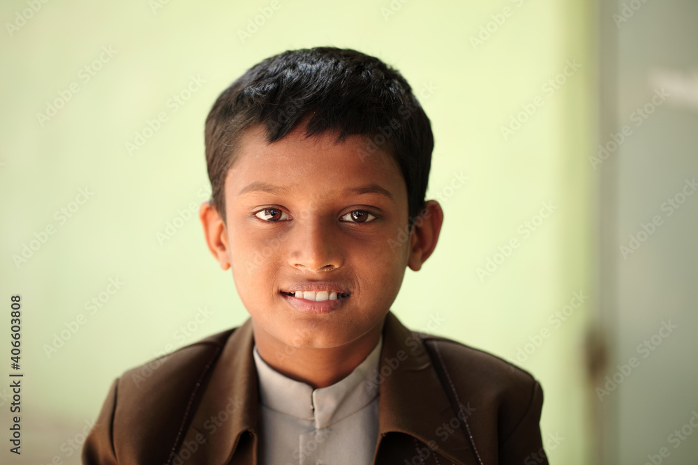 Indian teen boy smiling portait. Indian teen boy smiling portait.
