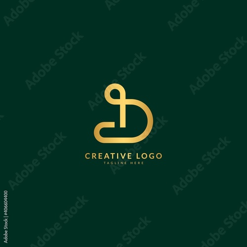 Letter D. Elegant logotype vector. Minimalist human concept © Niestart Creation