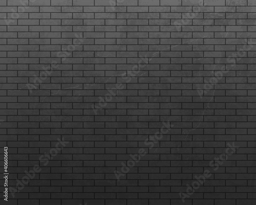 Black brick wall. Textured background with a pattern