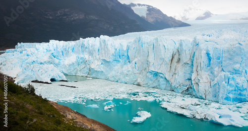 Spectacular view on the Perito Moreno Glacier in Los Glaciares National Park in Argentina