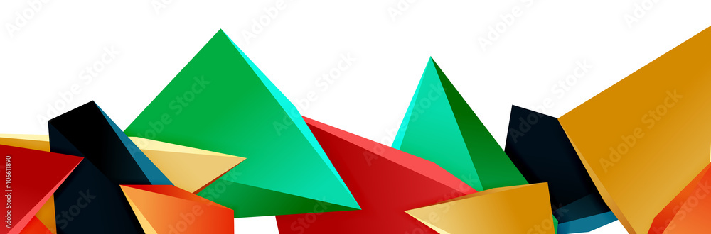 Triangle mosaic abstract background, 3d triangular low poly shapes. Geometric vector illustration for covers, banners, flyers and posters and other Triangle mosaic abstract background, 3d triangular low poly shapes. Geometric vector illustration for covers, banners, flyers and posters and other