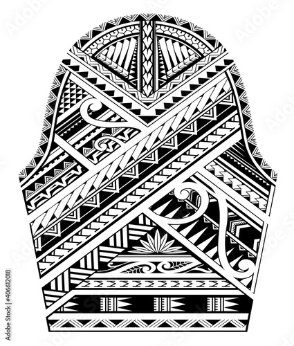 Maori style sleeve tattoo