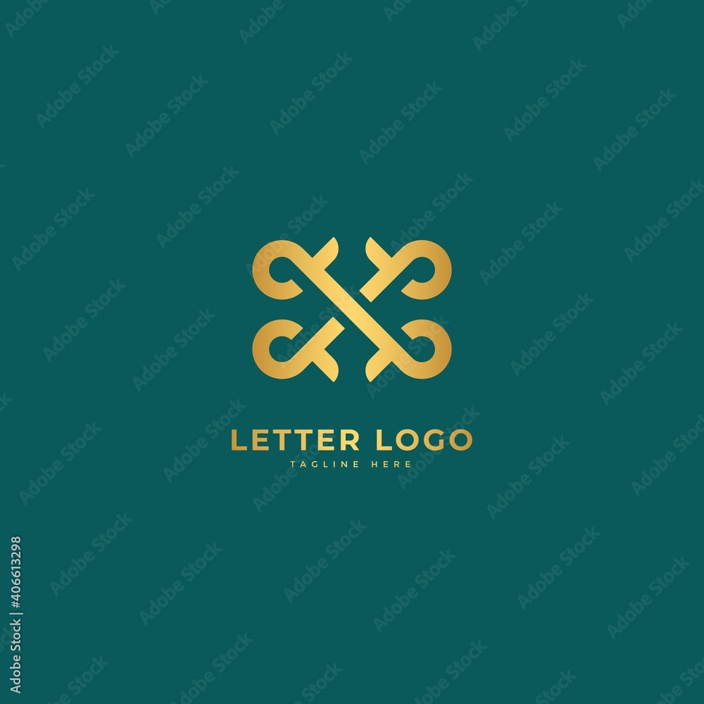 Obraz premium Letter X. Elegant logotype vector. Minimalist logo concept