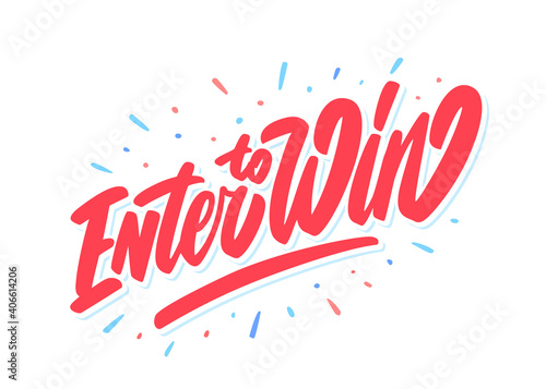 Enter to win. Vector banner.