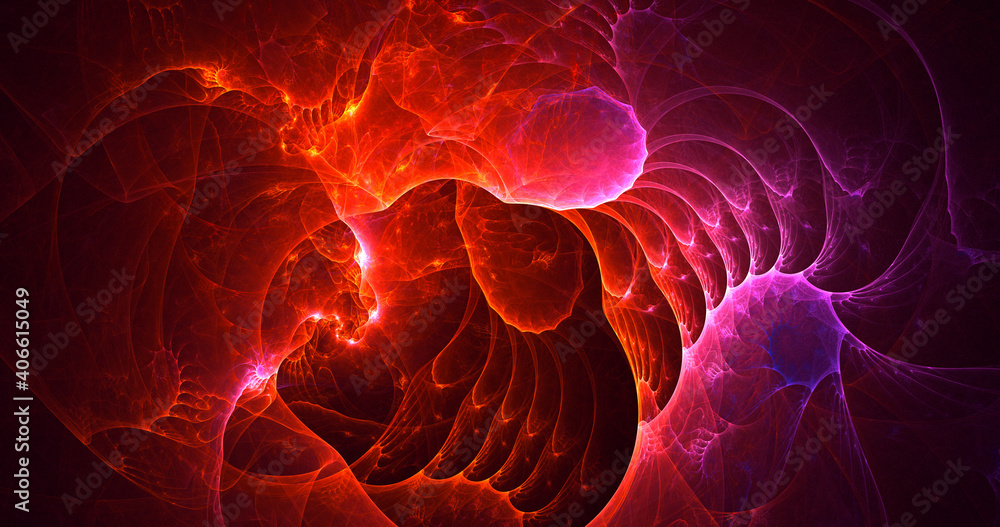 Obraz premium 3D rendering abstract multicolor fractal light background