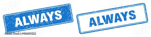 always stamp set. always square grunge sign