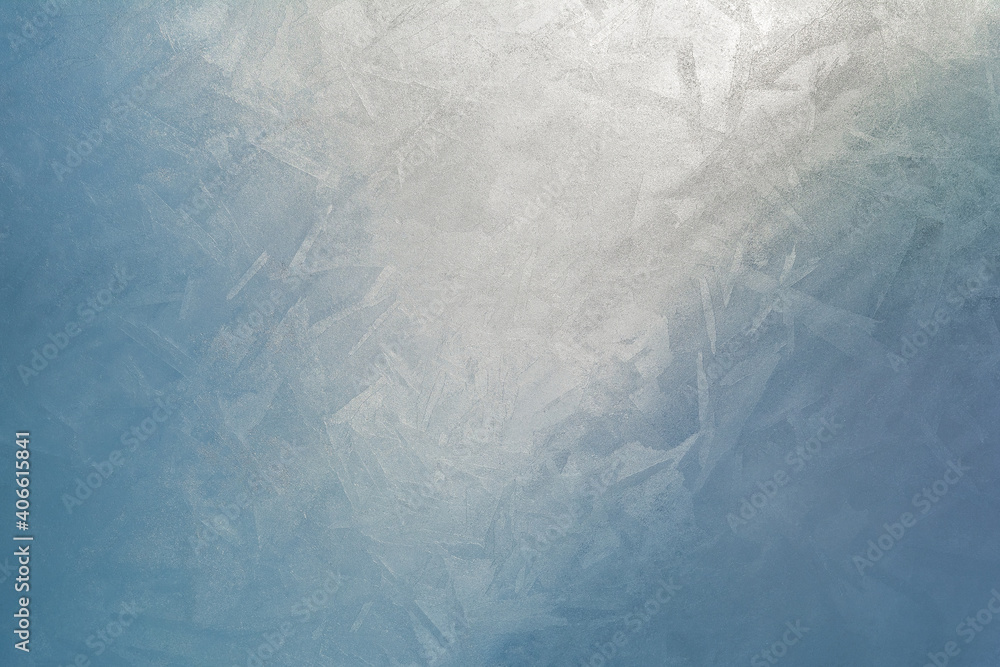 Daylight, passing through the thickness of the ice as a natural background. Abstract background of the ice structure.