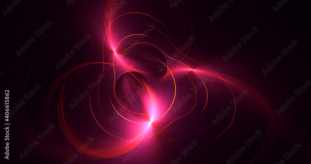 Naklejka premium 3D rendering abstract fractal light background
