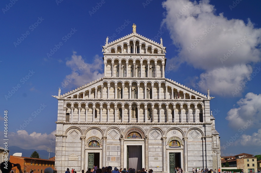Facade of the cathedral of Pisa, Tuscany, Italy Facade of the cathedral of Pisa, Tuscany, Italy