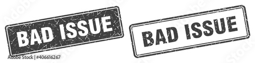 bad issue stamp set. bad issue square grunge sign