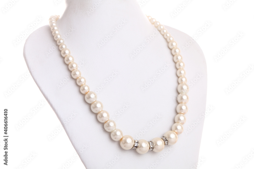 pearl necklace isolated on white pearl necklace isolated on white