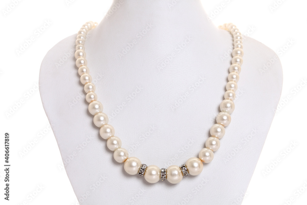pearl necklace isolated on white pearl necklace isolated on white
