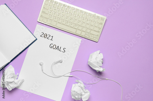 New year 2021 goals plannin...