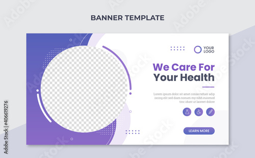 We care for your health banner template