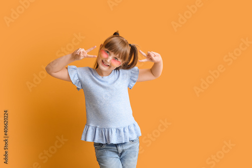 Cute little girl with styli...