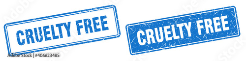 cruelty free stamp set. cruelty free square grunge sign
