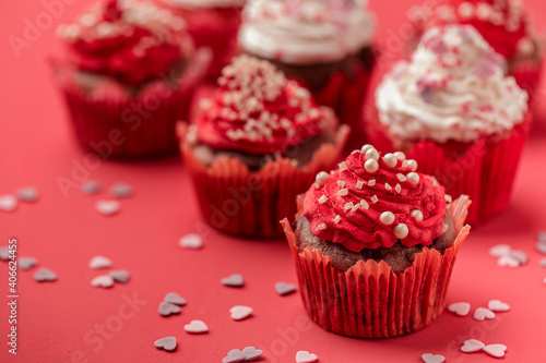 Slika na platnu Valentine day love cupcake