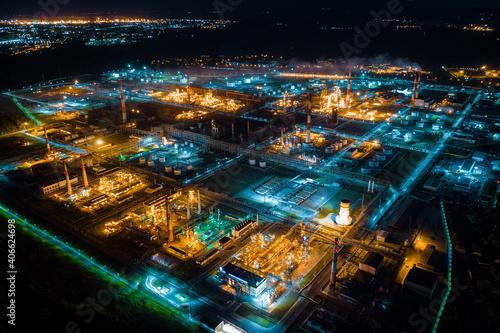 Wallpaper Mural Oil refinery night Torontodigital.ca