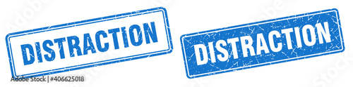 distraction stamp set. distraction square grunge sign