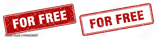 Foto for free stamp set. for free square grunge sign