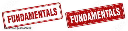 fundamentals stamp set. fundamentals square grunge sign