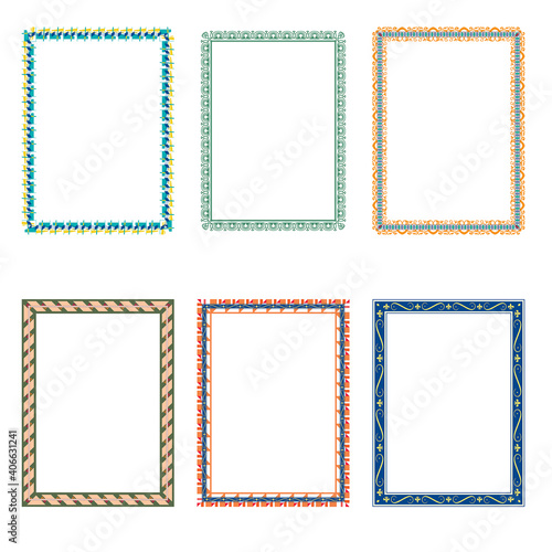 Grunge frame collecton. Grounge border set. Vector