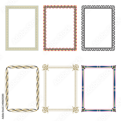 Grunge frame collecton. Grounge border set. Vector