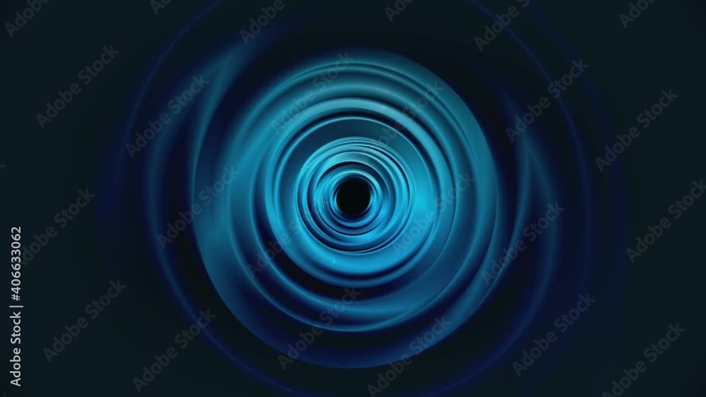 Blue futuristic circles, abstract animation Blue futuristic circles, abstract animation