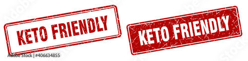keto friendly stamp set. keto friendly square grunge sign