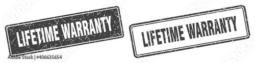 lifetime warranty stamp set. lifetime warranty square grunge sign