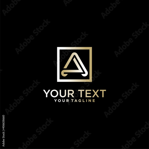 Letter A. logo collection for to company with interesting colour concept Premium Vector. part 4