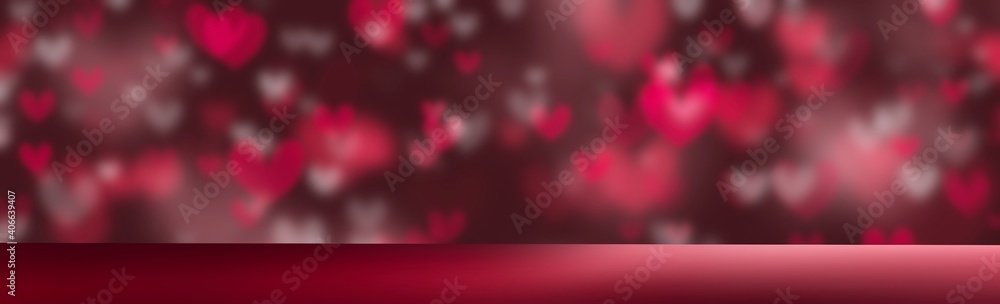 Abstract Backgrounds hart bokeh isolated on white background  in valentine 's day