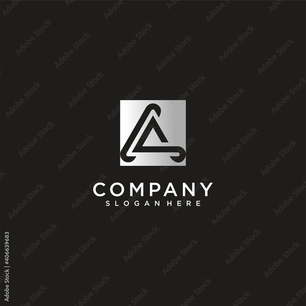 Letter A. logo collection for to company with silver colour concept Premium Vector. part 6 Letter A. logo collection for to company with silver colour concept Premium Vector. part 6