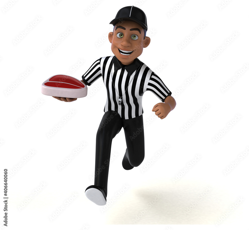 Fun 3D Illustration of an american Referee Fun 3D Illustration of an american Referee
