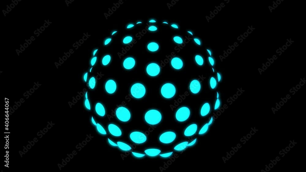 Neon Sphere Abstraction Alpha Channel Looped Neon Sphere Abstraction Alpha Channel Looped