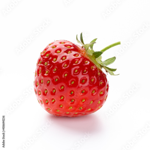 Fresh strawberries closeup on a white background. Isolated - Image