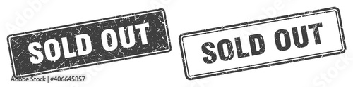 sold out stamp set. sold out square grunge sign