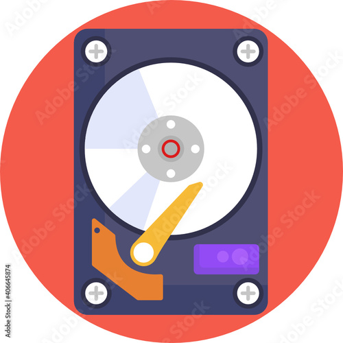 Computer Hardware. Computer Components. Vector. Icon.