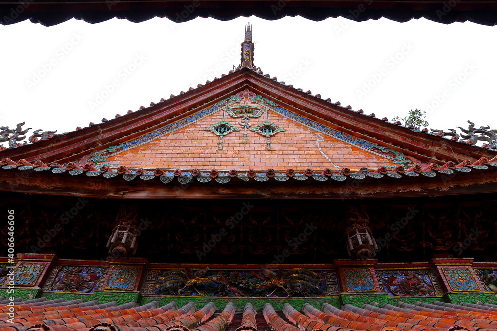 Sanxia Qingshui Zushi Temple with elaborate carvings and sculptures in new taipei city, Taiwan Sanxia Qingshui Zushi Temple with elaborate carvings and sculptures in new taipei city, Taiwan
