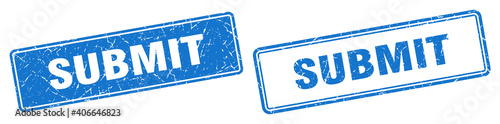 submit stamp set. submit square grunge sign