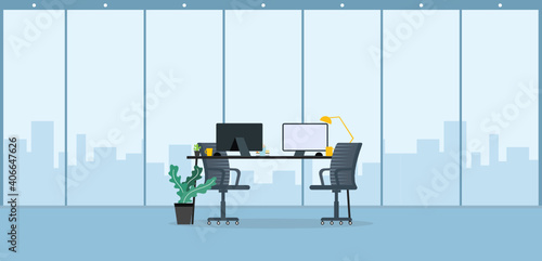 Office of Learning and Teaching Work In the company of business people working using program design vector illustration	