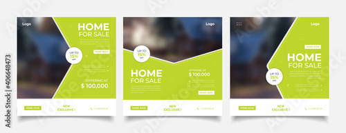 Real estate instagram social media post web banner