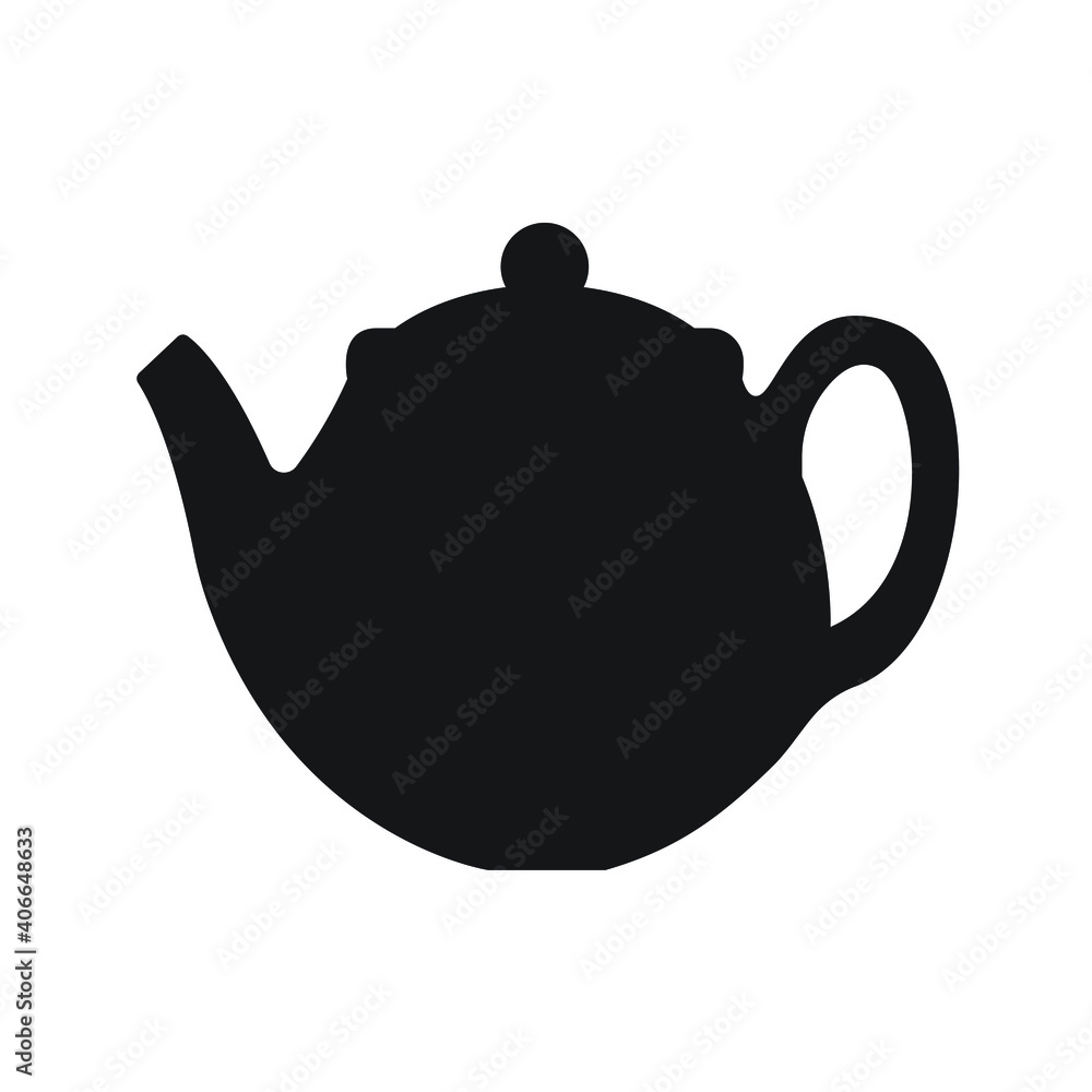 Tea pot vector silhouette Tea pot vector silhouette