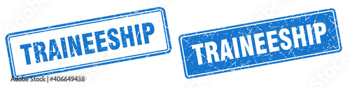 traineeship stamp set. traineeship square grunge sign